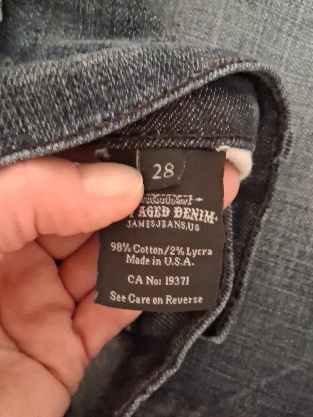 Dry Aged Denim Women's Dark Blue Straight-Leg Jeans - Picture 3 of 5